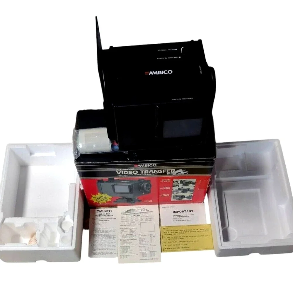 Vintage Ambico All in One Video Transfer Photos Films Slides to Video Mod V-0652